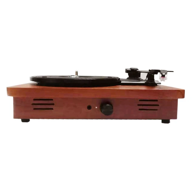 New vinyl record player entry retro phonograph small flat plate