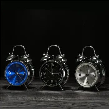 

Modern Minimalist Simple Alarm Clock Kids Room Night Light Vintage Metal Silent Alarm Clock Digital Creative Alarm Clock CC50NZ