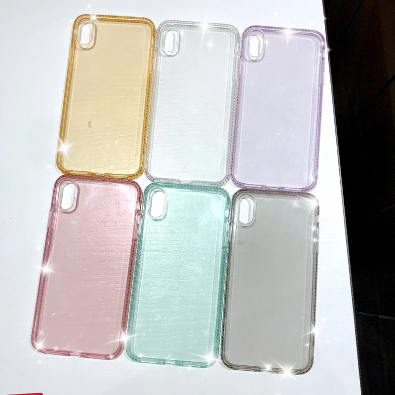 Модный прозрачный чехол со стразами для девочек iphone X XS MAX 10 XR 7 8 Plus 6 6s 5 se мягкий