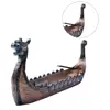 Retro Incense Burner Dragon Boat Incense Stick Holder Traditional Chinese Design Hand Carved Carving Censer Ornaments Home Decor ► Photo 3/6