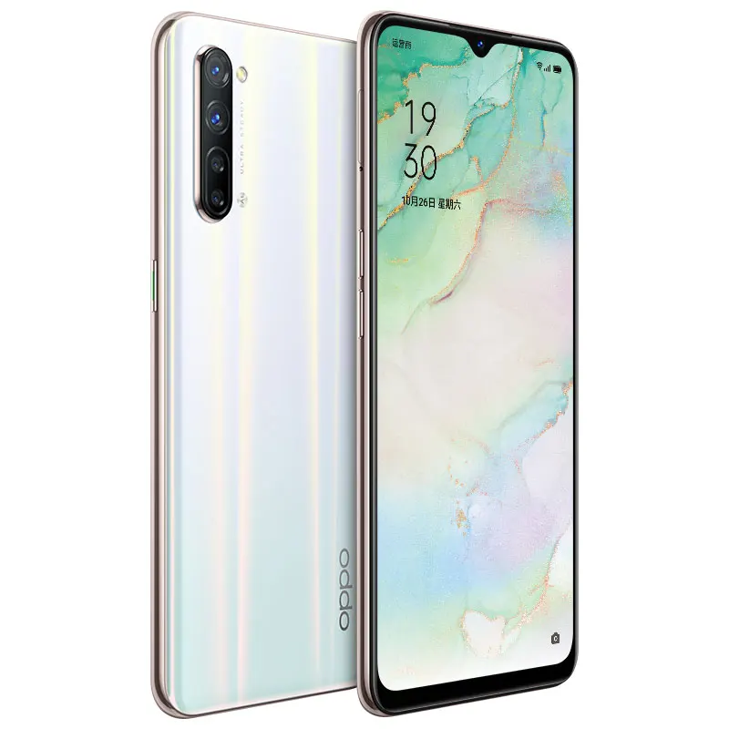 DHL Быстрая сотовый телефон Oppo Reno 3 5G MTK6873 6," 2400X1080 12 Гб ОЗУ 128 Гб ПЗУ МП 5 камер VOOC экран отпечатков пальцев