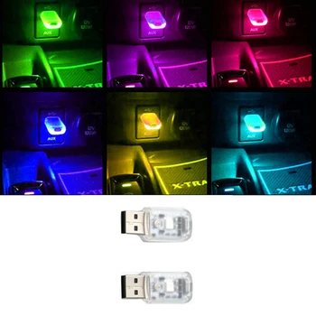 

Touch Car USB Atmosphere Light Mini LED Decorative Light Car Ambient Light Colorful Night Light Interior Car Auto Accessries