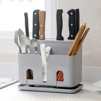 

Multifunctional Chopsticks Storage Box Knife Holder Kitchen Knife And Fork Chopsticks Box Household Plastic Cutter Tube