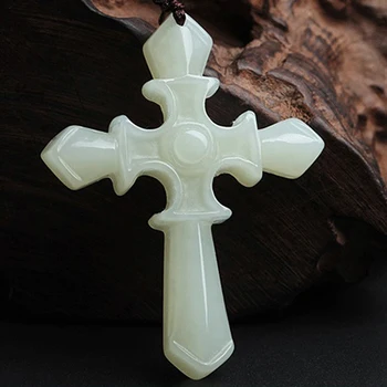 

Hetian Jade Cross Necklace in Xinjiang