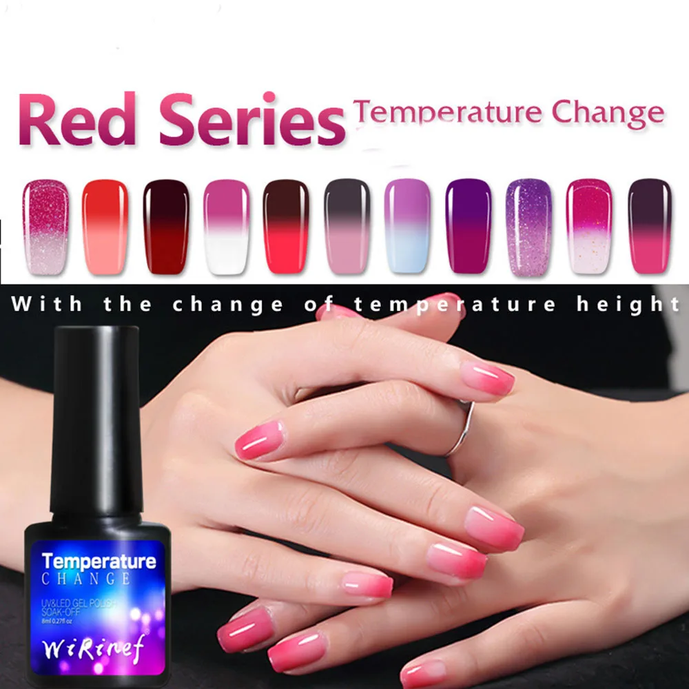 

Temperature Color Changing Nail Polish Varnish LED UV Gel Polish Glue Lacquer Manicure Nail Art Varnish Tool