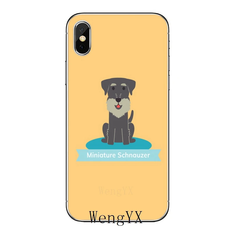 Миниатюрный Шнауцер Puppy dog Art Для iPhone XR X XS Max 8 7 6s 6 plus SE 5s 5c 5 iPod Touch аксессуары чехол для телефона - Цвет: Schnauzer-B-12