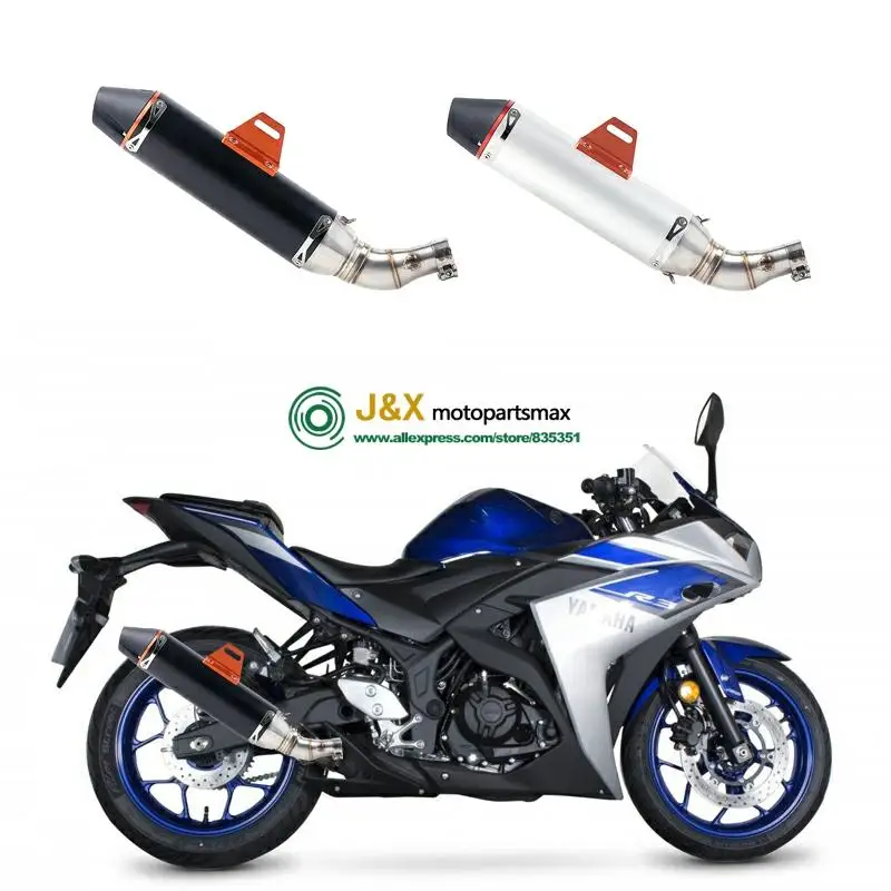 MT-03 MT03 мотоцикл глушитель трубы среднего звенья трубы Escape для YAMAHA YZF-R3 R3 R25 R30 слипоны