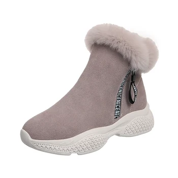 

New Winter Keep Warm Platform Boots Women Fashion Round Toe Sleeve Snow Boots Shoes Woman short Plush Ankle Boots Women Footwear