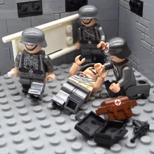 4 шт./компл. кирпич WW2 медик команды «солдатики» мс УФ-печать лечение травмы, строительные блоки, игрушки для детей