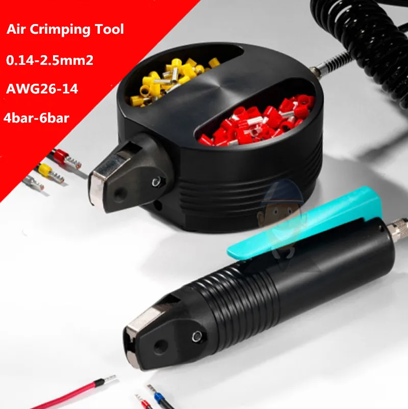 

0.14-2.5mm2 Pneumatic European Tubular Terminal Crimping Pliers Terminal Crimping Machine Air Crimper 4bar-6bar