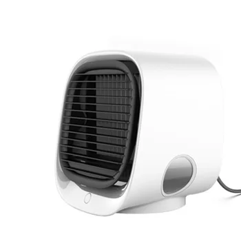 

Mini Fan Air Cooler Humidified Refrigerated Night Light Multi-function USB Desktop Negative Ion Air Conditioning