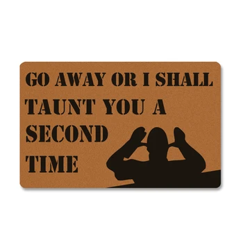 

Doormat Entrance Floor Mat Funny Door Mat Go Away Or I Shall Taunt You A Second Time Welcome Mats For Front Door