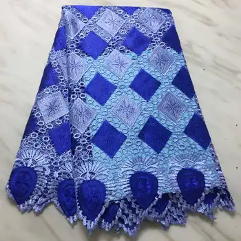 

2019 Superb Water Soluble Lace Eyelet Design African Guipure Cord Lace Fabric Fashion Nigerian Cord Lace Fabric For Brida