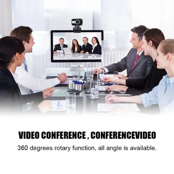 

USB 2.0 HD Webcam Desktop Laptop PC Video Calling Camera Adjustable with Microphone LFX-ING