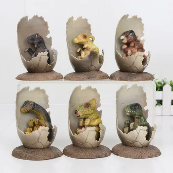 

6pcs/set simulation dinosaur egg kids toy Growing Dinosaur Baby Action Figure early Educational toys for children