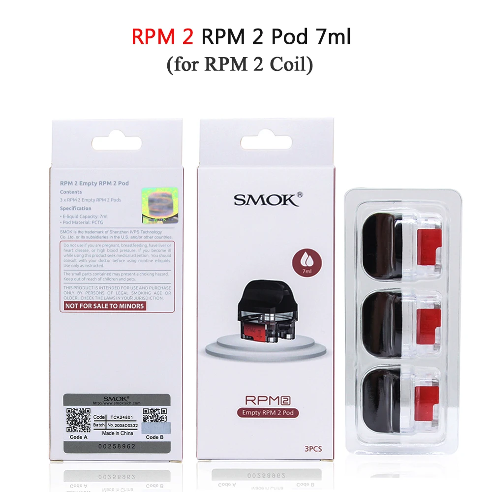 Оригинальный стандартный пустой картридж SMOK RPM40 Pods RPM 40 Nord Pod 4 5 мл без катушки
