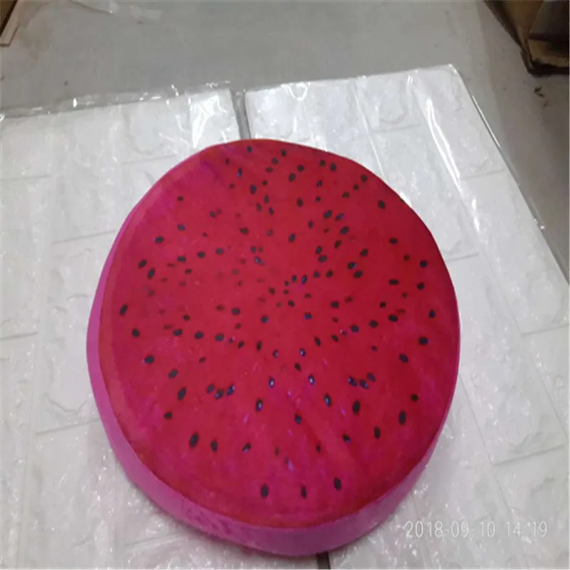 Dragon fruit 32*32*5 см 3D фруктовая декоративная подушка для дома, диванная подушка, Современная круглая сезонная подушка для сиденья, подушка для пола, Подушка для стула, подушка для кошки - Цвет: Dragon fruit