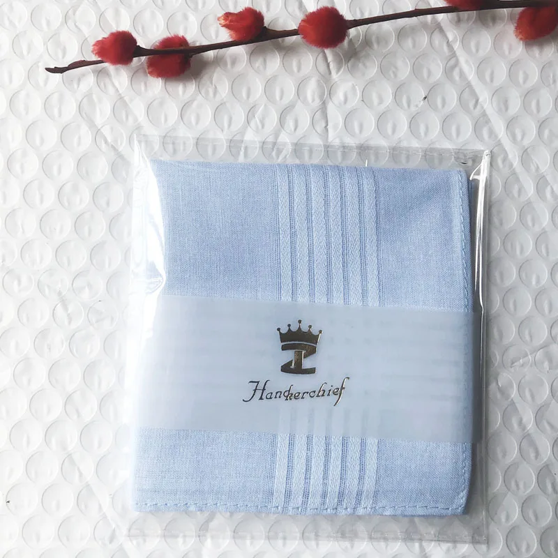 GiftPackingUnisexMenWomenColoredSolidCottonPocketHandkerchiefs