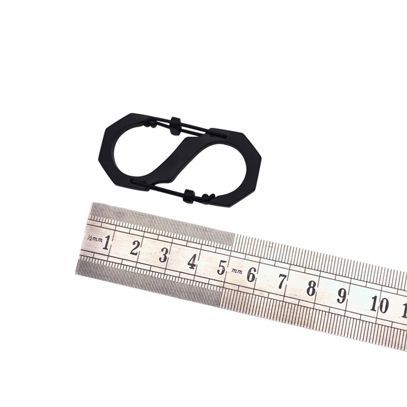 3pcs 8 Type Carabiner Key Chain Hook Clip Buckle Slide Lock for Hiking Camping Dual Buckle Key Chain 8 Shape Buckle for Camping