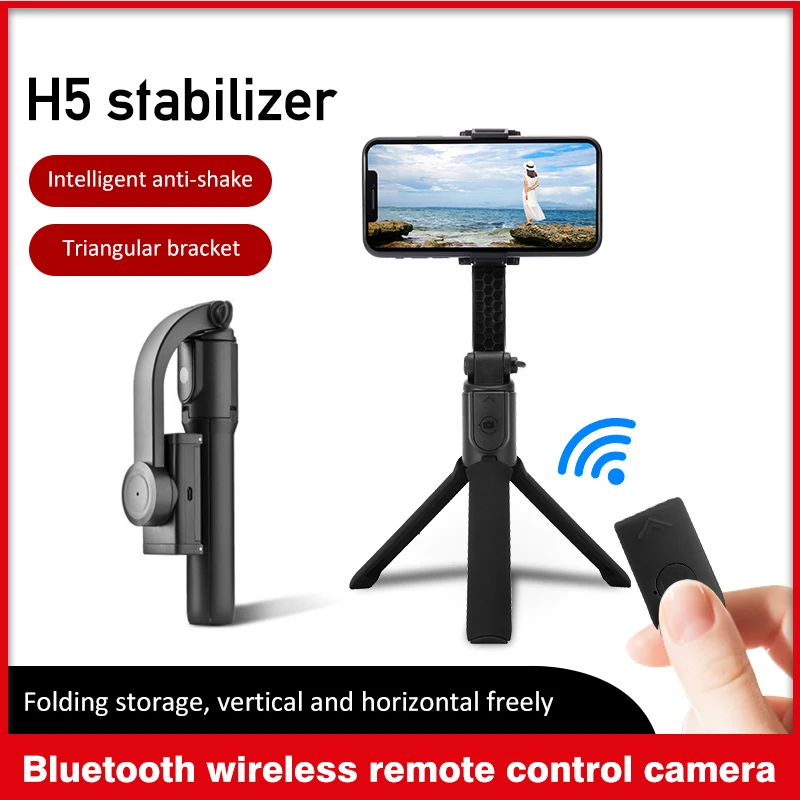 

Single axis Handheld Gimbal H5 Stabilizer with Anti-shake tripod bracket For Smartphone Samsung Iphone X XR Gopro Camera Action