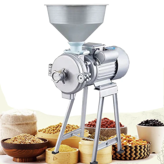 Broyeur Commercial de Grains alimentaires secs et humides, petite Machine  de broyage de poudre Fine, broyeur de Grains entiers, broyeur d'aliments -  AliExpress