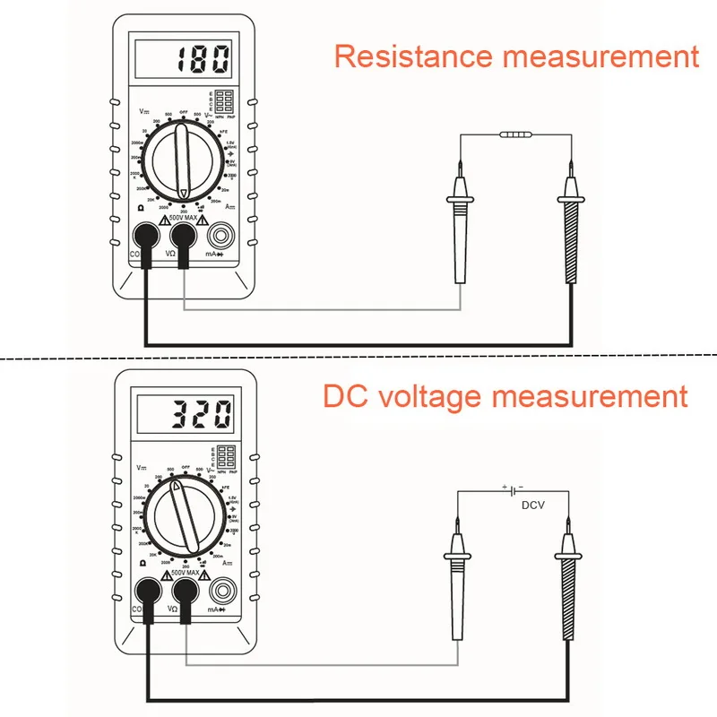 DT182 цифровой мультиметр с тестовыми проводами карманный портативный AC/DC НАПРЯЖЕНИЕ электронный измеритель оборудования мультиметр