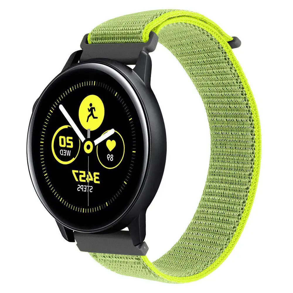 Красочные спортивные часы с нейлоновым ремешком для Galaxy watch active smart watch ремешок для samsung Galaxy 42 мм ремешок для замены часов 20 мм