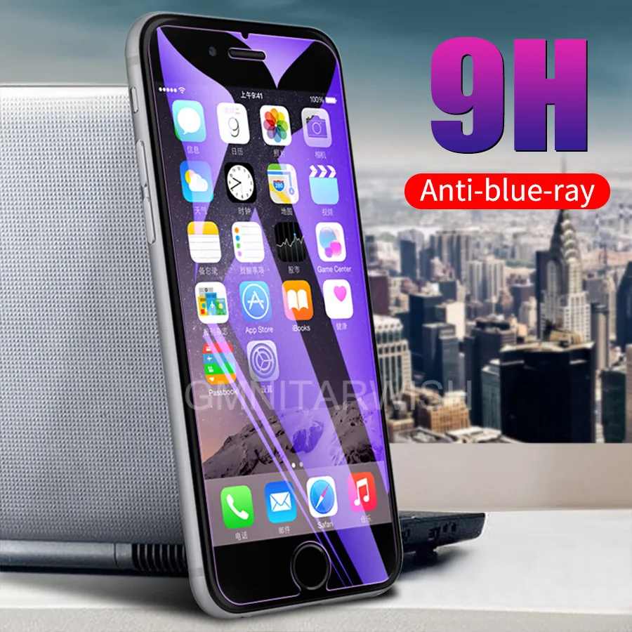 9H анти УФ Фиолетовый Синий свет отпечатков пальцев закаленное стекло для iPhone XS Max