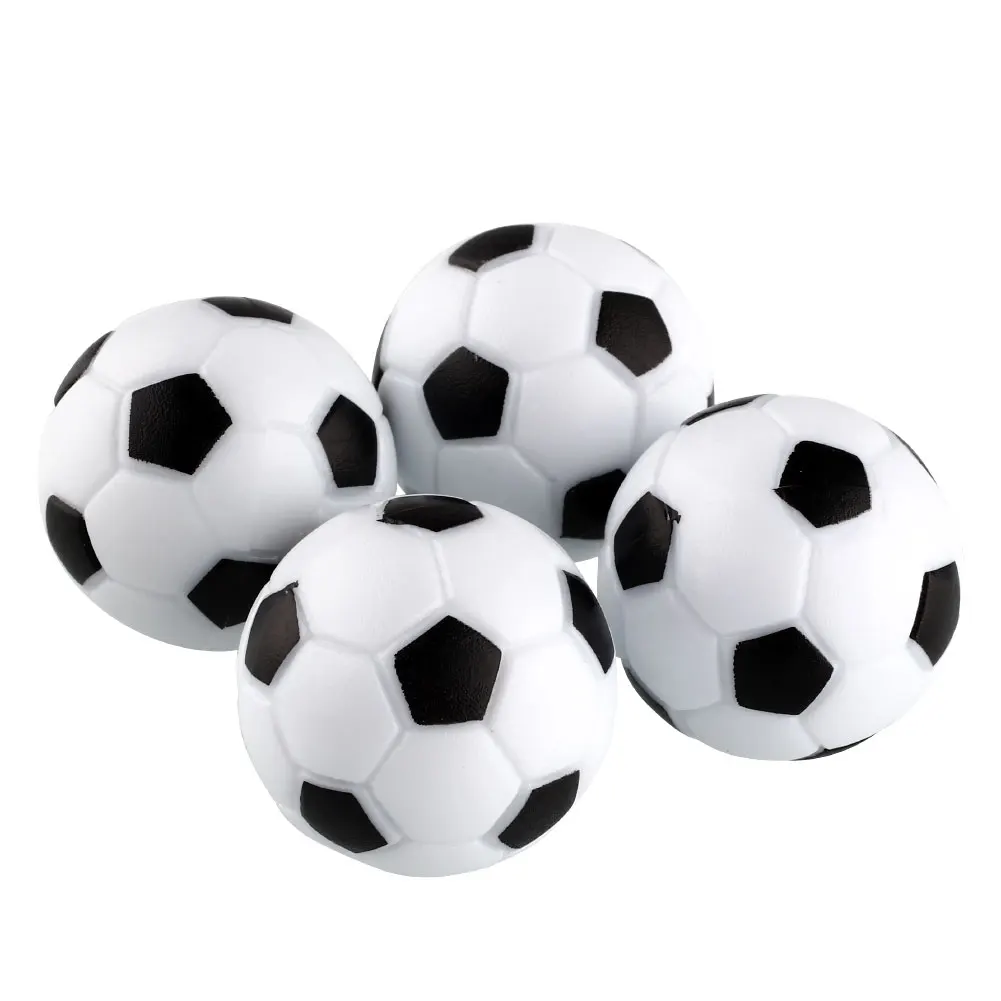 Забавный пластиковый 4 шт 32 мм Футбол футбольный мяч Fussball игра черный+ белый