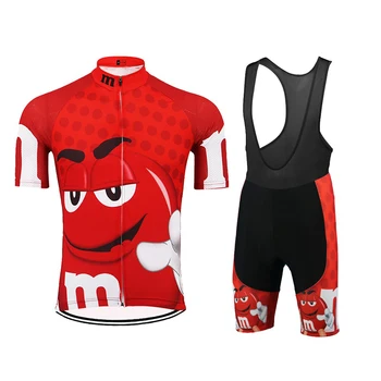 Equipo nuevo M de manga corta para Ciclismo, jersey de babero, conjunto de Ropa de Ciclismo con GEL 20D