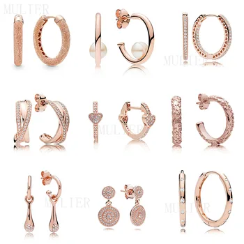 

MULIER 2019 New 100% 925 Sterling Silver Women's Earrings, Heart Earrings, Heart Earrings, European Jewelry