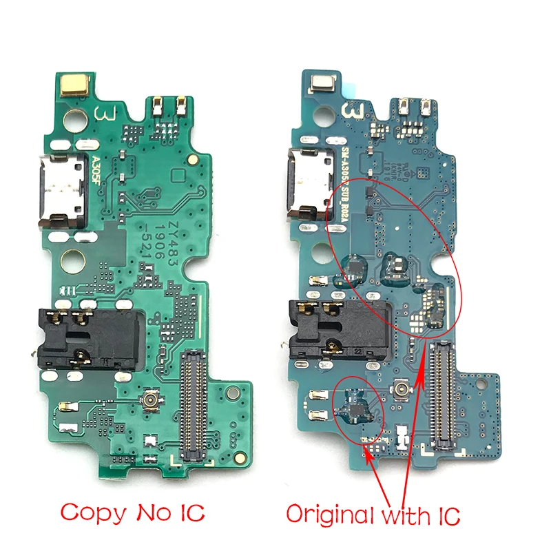 

USB Port Charger Dock Plug Connector Charging Board FLex Cable Mic Microphone Board For Samsung A30 A305F