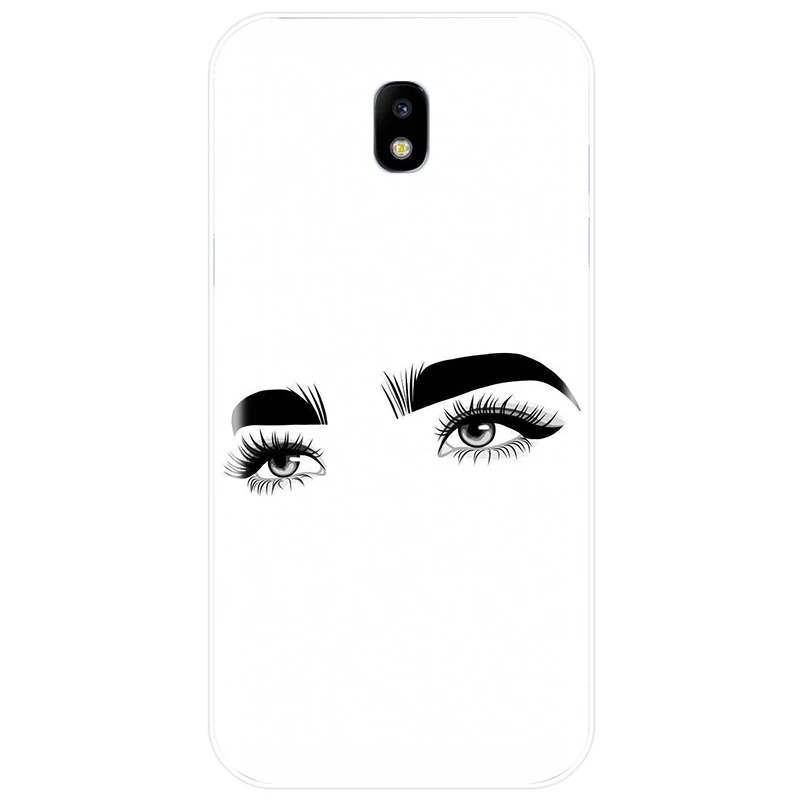 Чехол для телефона из ТПУ с рисунком ресниц и бровей Samsung Galaxy J4 J5 J6 J8 2018 J3 J7 2017 J7MAX 2016