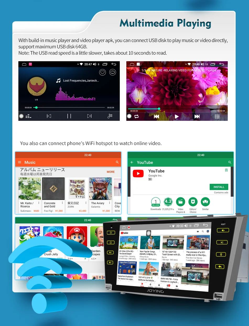 Discount Andrid Car Radio Multimedia Player 2 din Car GPS Stereo for Toyota Camry Aurion 2007 2008 2009-2011 with Navigation Mirror Link 5