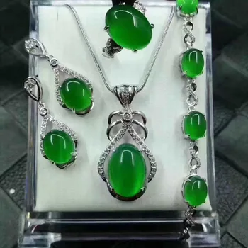 

925 silver inlaid luxury jewelry set