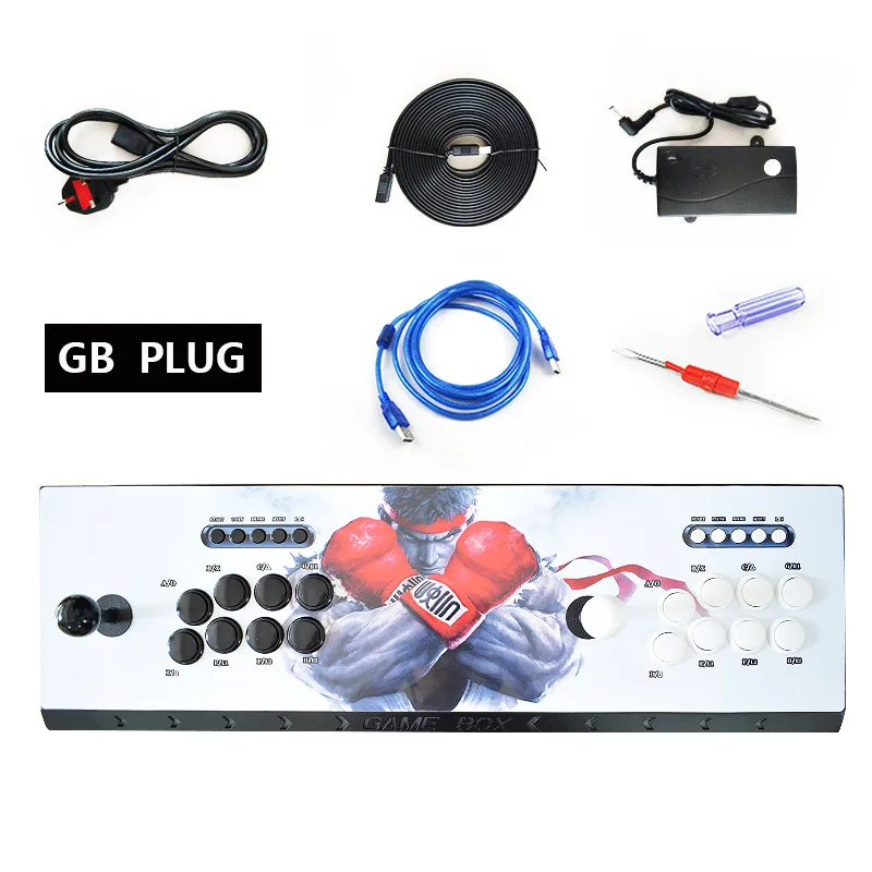Style 2 GB PLUG Pandora 3D аркадная коробка 2448 в 1 Функция сохранения нулевой задержки 8 кнопок Джойстик контроллер PCB 134 шт. 3D игры ретро аркадная консоль - Цвет: Style 2 GB PLUG