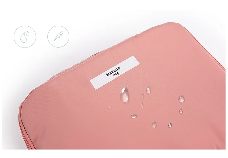 Large Capacity Zipper Cosmetic Bags Women's Makeup Case Lipstick Toiletry Tote Suitcase Makeup Bag Brush Organizer for Woman Tra