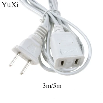 

YuXi Plug Socket Right Angle Power Plug Extension Cord Male to Female 2Pin Power Cable Adapter For Light Electric Fan