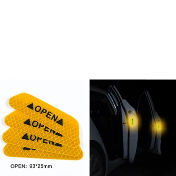 

Car Door Safety Anti-collision Warning Reflective Stickers For Toyota Camry Highlander RAV4 Crown Reiz Corolla Vios Yaris L