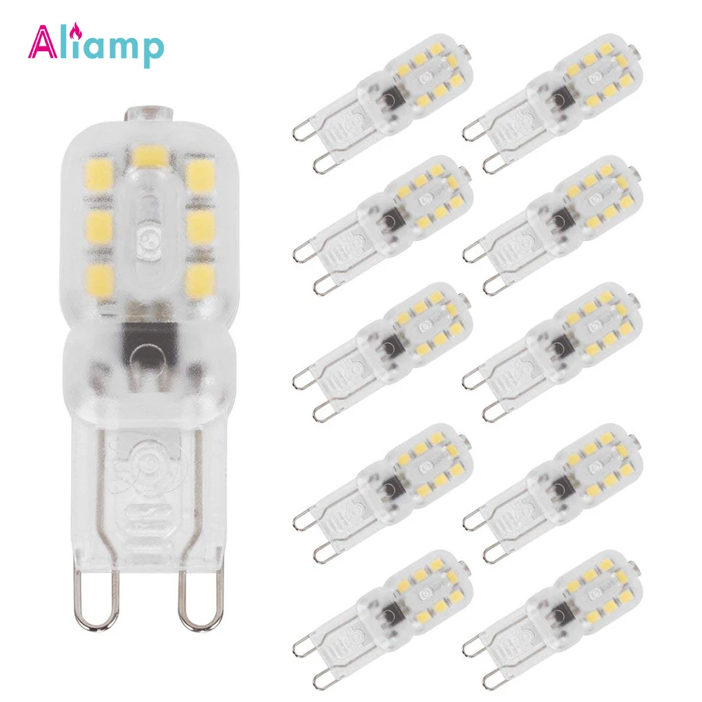 G9 Mini LED Light Bulb 25W Halogen Bulbs Equivalent 2W 6000K/200lm Lamp 360 Beam Angle Energy Saving [Energy Class A+] 10Pack | Лампы и