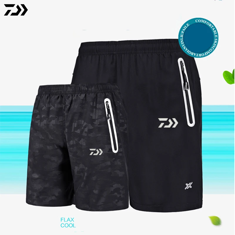 Летняя одежда для улицы Daiwa, шорты, штаны для спорта на открытом воздухе, для рыбалки, Мужские дышащие быстросохнущие негабаритные шорты для рыбалки