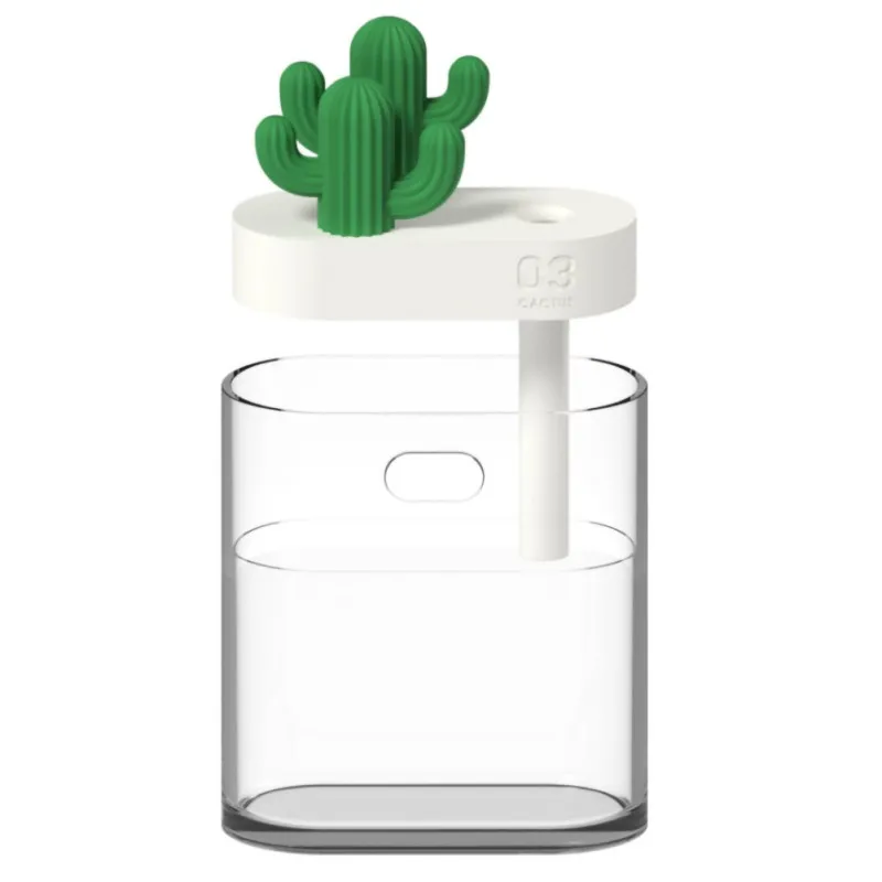 USB New Idea 160ML Ultrasonic Humidifier Cactus Color Light Essential Oil Diffuser USB Aroma Purifier Anion Steam Diffuser