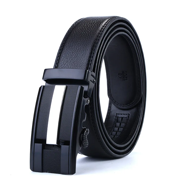 

Men's Belt Leather Automatic Buckle Belt Business First Layer Pure Belt Men's Casual Simple Pants Belt
