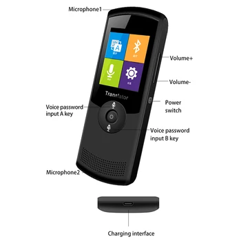 

Smart Voice Translator 2.4 Inch Touching Screen Two Way Real Time for Learning Travel Shopping JR Deals