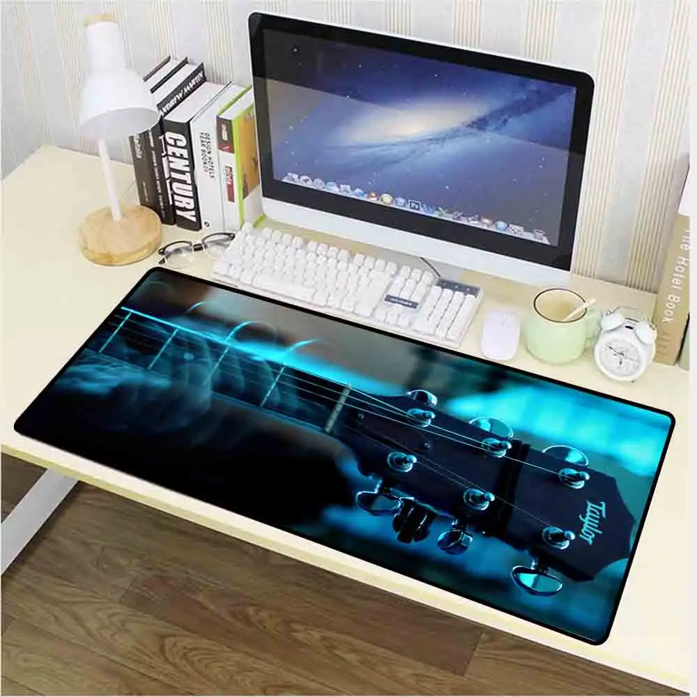 

Mairuige Gaming Mouse Pad Playing Guitar Black Seam Animal Group Computer Notebook Mousepad Wireless Charging Mouse Pad Desks