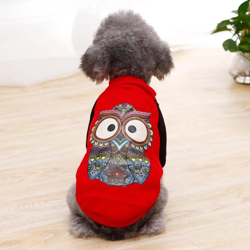 10 Colors Pet Dog Sweatshirts Autumn Winter Pet Clothes Chritsmas Fashion Drawing Teng Printing Puppy Cat Costumes Two-legged