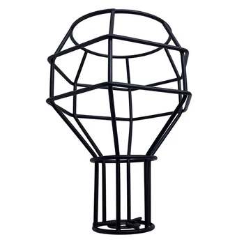 

1pc Iron Wire Cage Hanging Lamp Shade E26 27 Light Chandelier Pendant Home Kitchen Lampshade Decoration