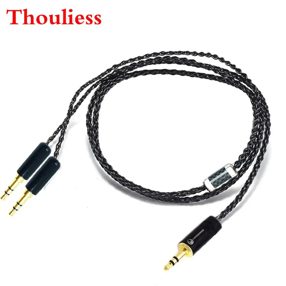 Thouliess HIFI Black Silver Plated Headphone Replacement Upgrade Cable for MDR Z7 Z7M2 MDR Z1R D6100 D7100 D72004 Headphones