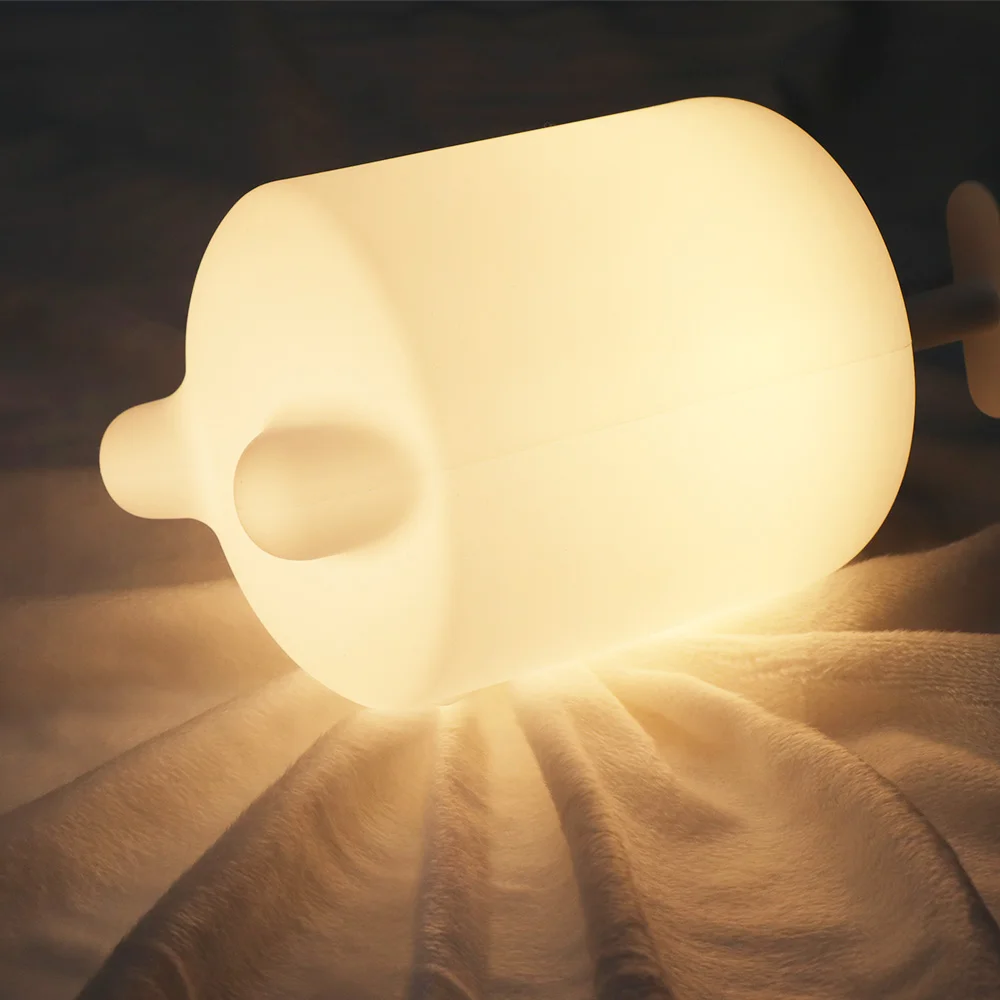 

Silicone USB Lamp LED Night Light Rechargeable For Children Baby Kids Warm white Color Cat Ear Animal LED USB LED Night Lamp