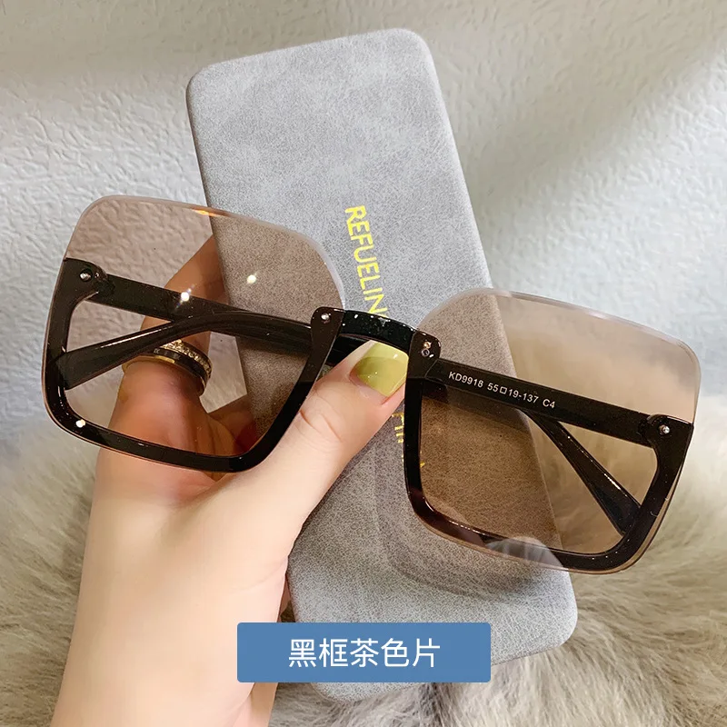 New fashion sunglasses, personality net celebrity, comfortable and thin sunglasses, trendy sunglasses big square sunglasses Sunglasses